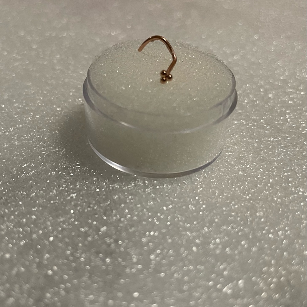 BVLA 14k Rose Gold Tri Bead Nostril Screw